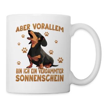 Dachshund Kurzhaardackel Wiener Dog Teckel Dackel - Tasse - Weiß - Rechts