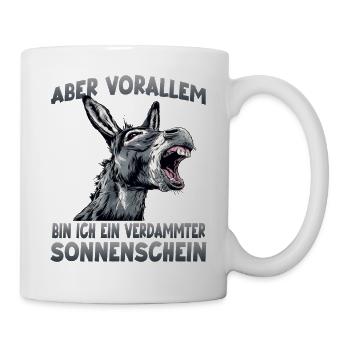 Esel Humor Eselhalter Bauernhof Hausesel - Tasse - Weiß - Rechts