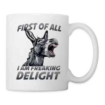House donkey, gray donkey, donkey and farm design - Mug - white - Right