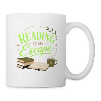 Book Fan Literature Lover Reading Motif - Mug - white - Right