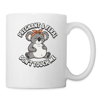 Pregnant and wild koala pregnancy: fingers - Mug - white - Right