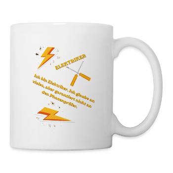 Elektriker T-Shirt Lustiges Geschenk Beruf Humor!! - Tasse - Weiß - Rechts