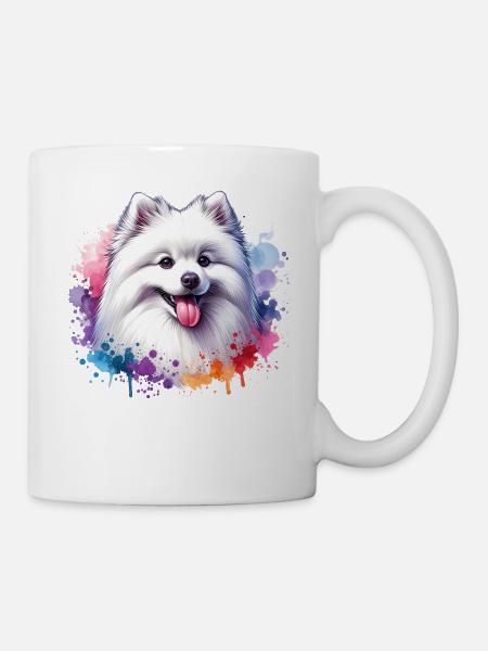 Spitz Zwergspitz Motiv - Tasse - Weiß