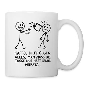 Morgenmuffel Kaffee Sarkasmus Spruch - Tasse - Weiß - Rechts