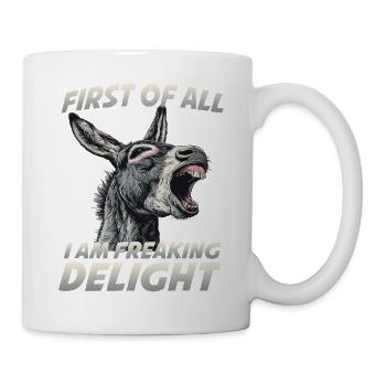Ferme domestique d’ânes nains - Mug blanc - blanc - Droite