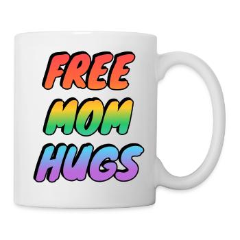 Kostenlose Mutter Umarmungen Gay Pride - Tasse - Weiß - Rechts