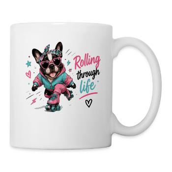 Rolling Dog – Joie de vivre - Mug - white - Right