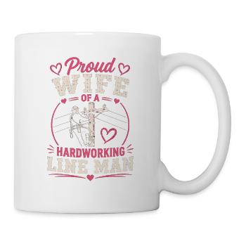 Electricity Worker Wife Electrician Technology - Mug - white - Right