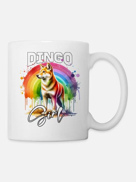 Dingo Mädchen Australischer Wildhund - Tasse - Weiß