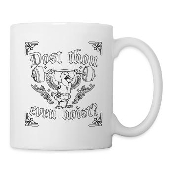 Est-ce que tu soulèves même l’oie chevalier médiévale - Mug blanc - blanc - Droite