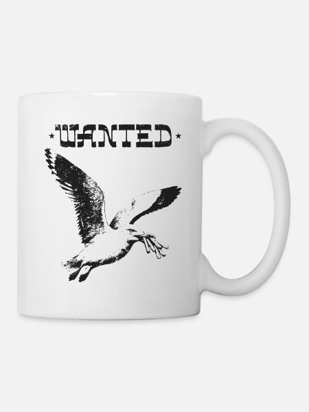 Wanted - Diebische Möwe - Tasse - Weiß