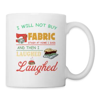 T-shirt riant de la cachette en tissu - Mug blanc - blanc - Droite