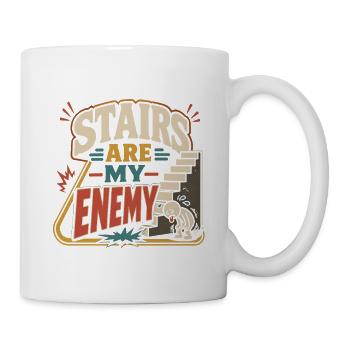 Asthma Asthmatic Stairs Are My Enemy - Mug - white - Right