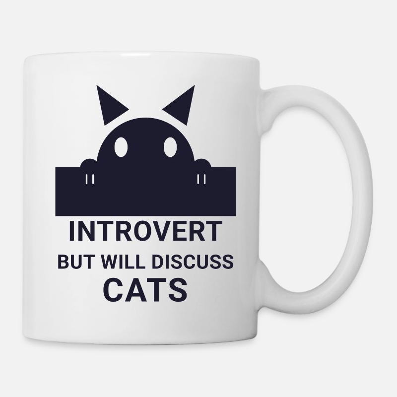 Introvert Will Discuss Cats - Mug - white