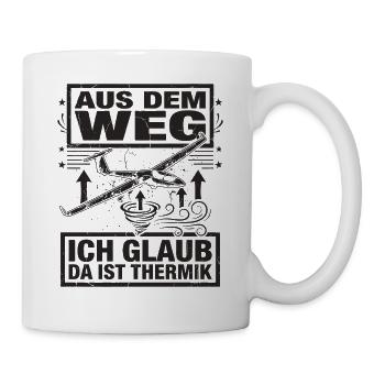 Ich Glaub Da ist Thermik Segelflieger - Tasse - Weiß - Rechts