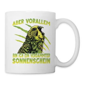 Budgie Wellensittich Australischer Sittich Budgie  - Tasse - Weiß - Rechts