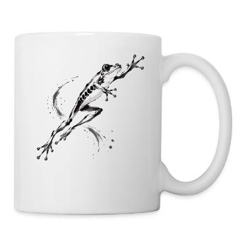 Forêt tropicale de la rainette arboricole aux yeux rouges - Mug blanc - blanc - Droite