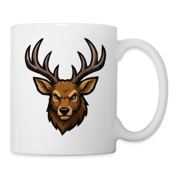 Forest deer head illustration - Mug - white - Right