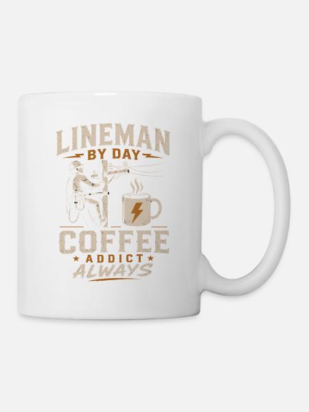 Strom Techniker Kaffee Kabel Arbeit - Tasse - Weiß