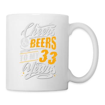 33. Geburtstag - Tasse - Weiß - Rechts