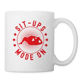 Fitness Fanatics Sit-Ups Mode On Calisthenics Gym - Mug - white - Right