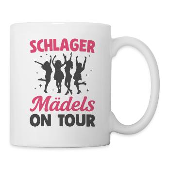 Schlager Mädels on Tour Schlagerparty Mädelsabend - Tasse - Weiß - Rechts
