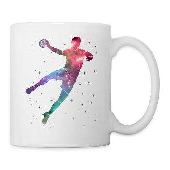 Handballspieler Handballer Weltraum Junge Handball - Tasse - Weiß - Rechts