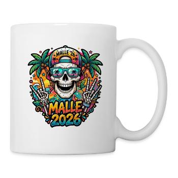 Malle 2026 Totenkopf - Tasse - Weiß - Rechts