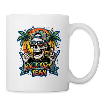 Malle Party Team Skeleton - Mug - white - Right