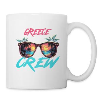 Équipe du parti grec - Mug blanc - blanc - Droite