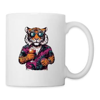 Été de la bande dessinée Tiger - Mug blanc - blanc - Droite