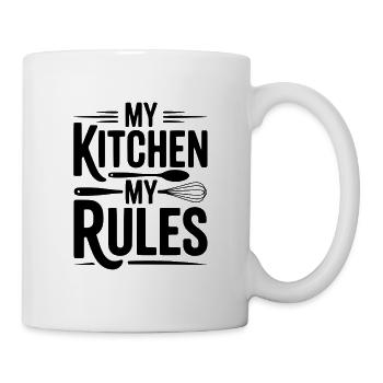 Meine Küche Meine Regeln - Tasse - Weiß - Rechts