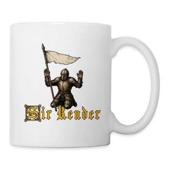 Sir Render Surrender Funny Ren Faire Medieval - Mug - white - Right