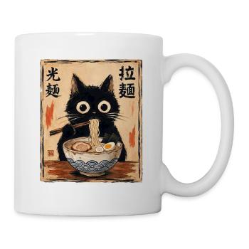 Katzenramen Ukiyo-e Stil - Tasse - Weiß - Rechts