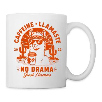 No Prob Llama Chill Spruch - Tasse - Weiß - Rechts