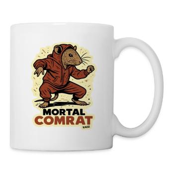 Sweat à capuche de combattant rat camarade - Mug blanc - blanc - Droite