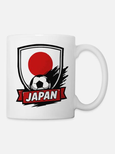 Japan Fußball Shield Logo - Tasse - Weiß