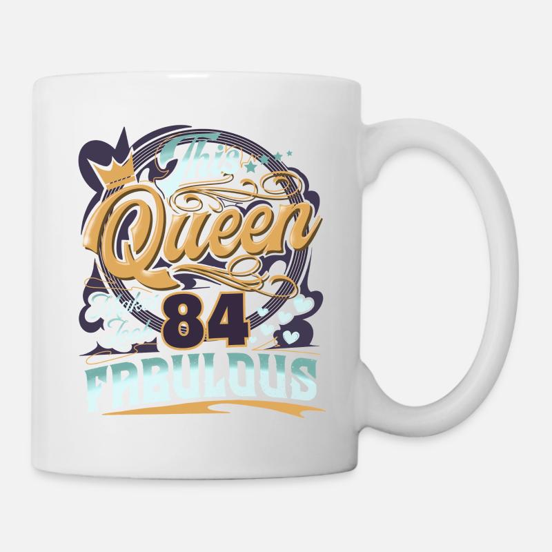 84. Geburtstag Queen - Tasse - Weiß