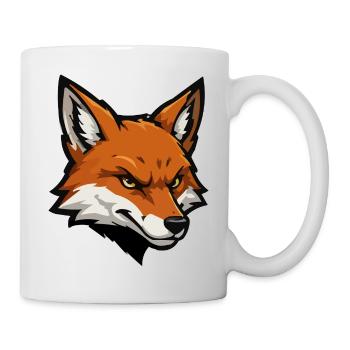 Illustration vectorielle de tête de renard - Mug blanc - blanc - Droite