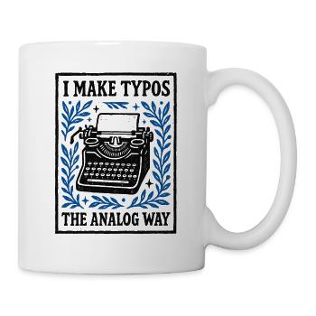 Analog typos | Typewriter Humor - Mug - white - Right
