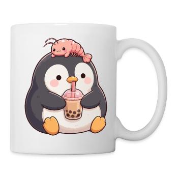  Kawaii Pinguin Bubble Tea Boba Garnele Niedriges - Tasse - Weiß - Rechts