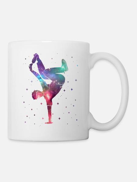 Breakdancing Breakdancer Weltraum Breakdance - Tasse - Weiß