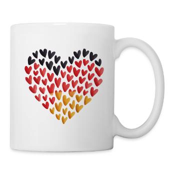 German Flag Germany Heart - Mug - white - Right