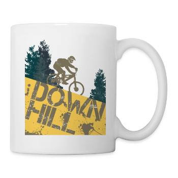 Downhill Biker für Dirt und Fahrrad Vintage MTB - Mug blanc - blanc - Droite