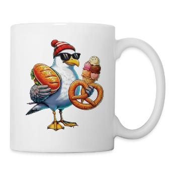 Möwe Brezel Eiscreme - Mug - white - Right