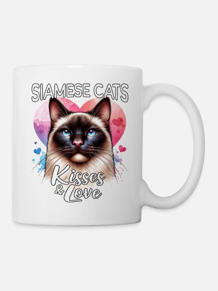 Siamkatze Liebe - Tasse - Weiß