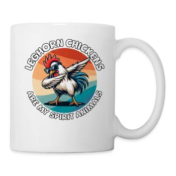 Lustige Leghorn Hühner Sprüche - Tasse - Weiß - Rechts