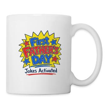 Les blagues de la première fête des pères ont activé l’humour de papa - Mug blanc - blanc - Droite