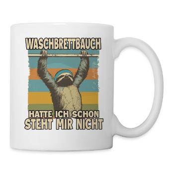Faultier Fitness Schulsport Sportlehrer Sport - Tasse - Weiß - Rechts