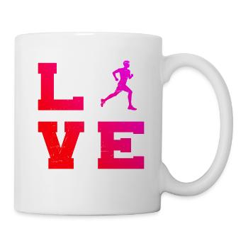 Geschenkidee für einen Running mit Running - Tasse - Weiß - Rechts